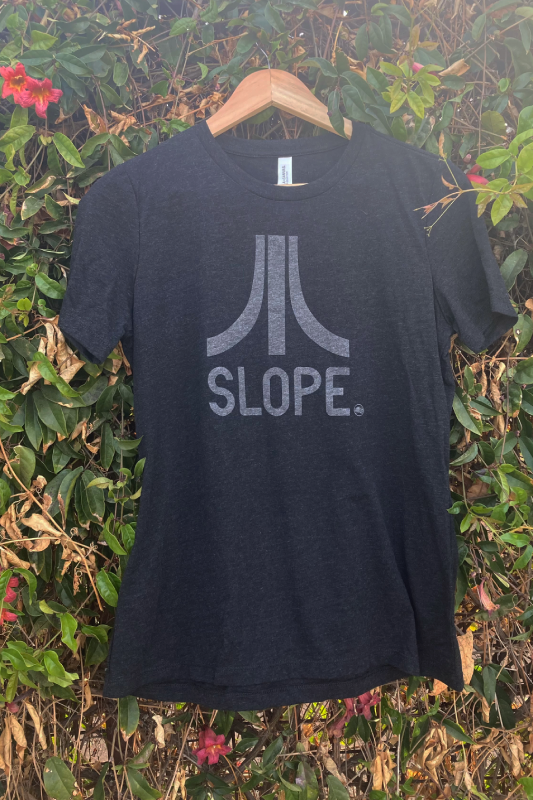 Women's Slope 8-bit Shirt - Charcoal Black