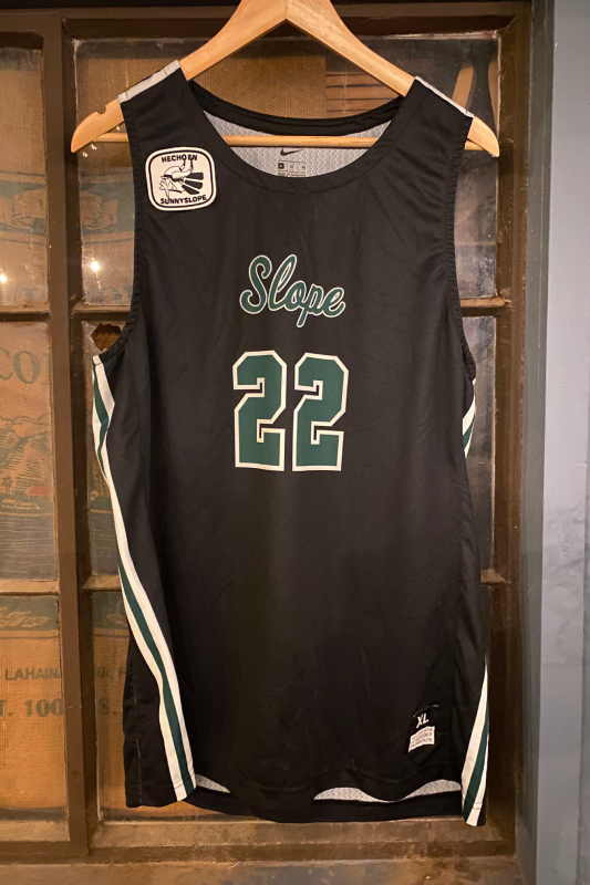 Slope Basketball Jersey - Black Cursive